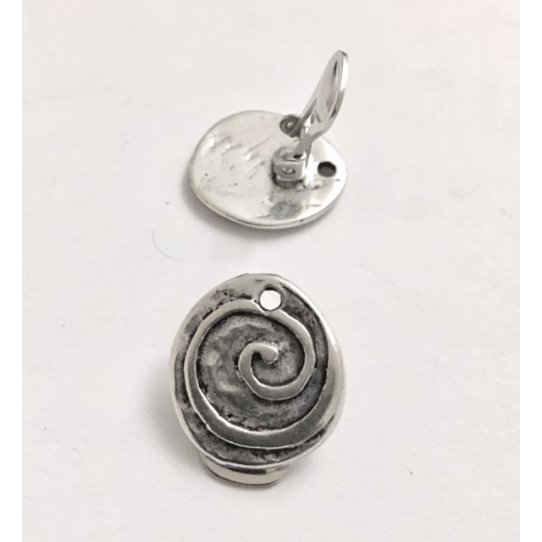 Boucles d'oreilles  clips motif spirale