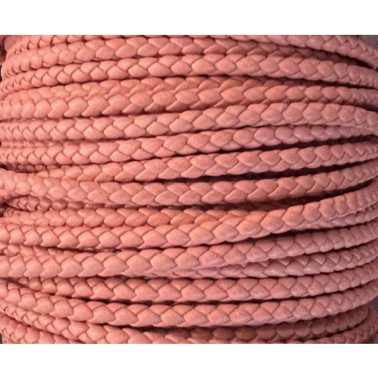 Braided leather round 3-3.5mm