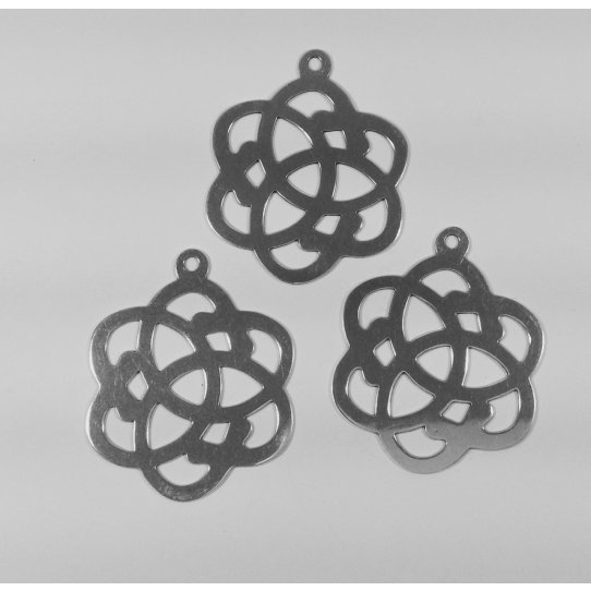 Pendant - plated brass serenity 10microns FRENCH MANUFACTURE