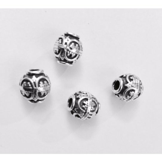Perles en tain 9mm avec motif, fabrication Franaise