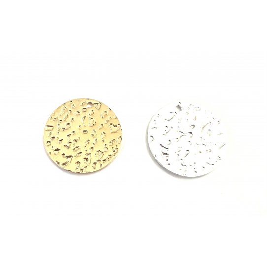 Sequin martel en laiton 22mm plaqus argent vif ou or en France