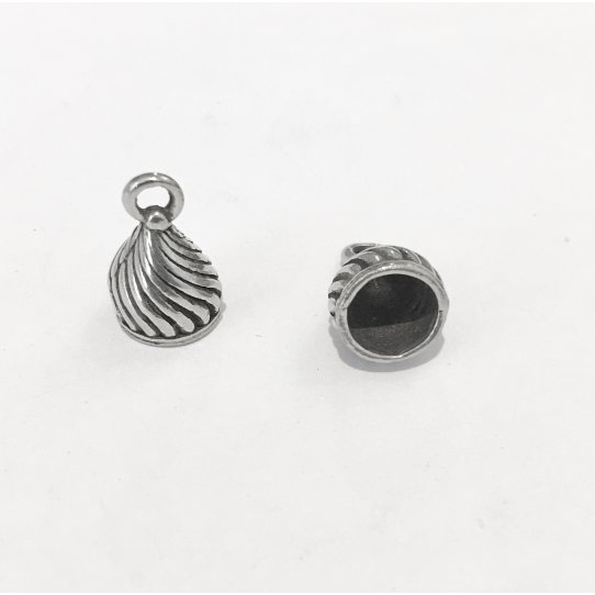 Tin Nozzle cloche 6mm silver plated