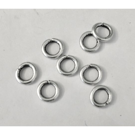 100 petits anneaux en laiton plaqu argent ou Or 5mm
