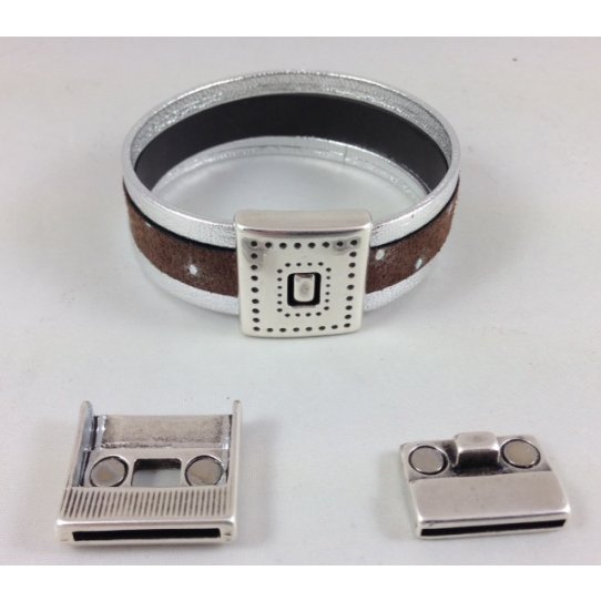 5 Fermoirs aimant 20mm avec points