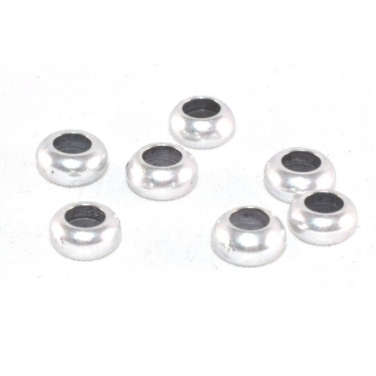 50 metal beads 6mm hole 3.40mm