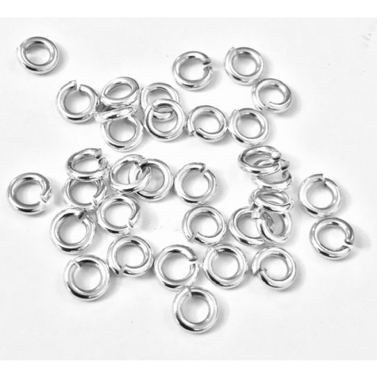 500 Anneaux 4.5mm argent vif paisseur 1mm