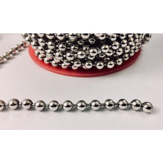 6.6mm Brass plated ball chain in France 10 microns