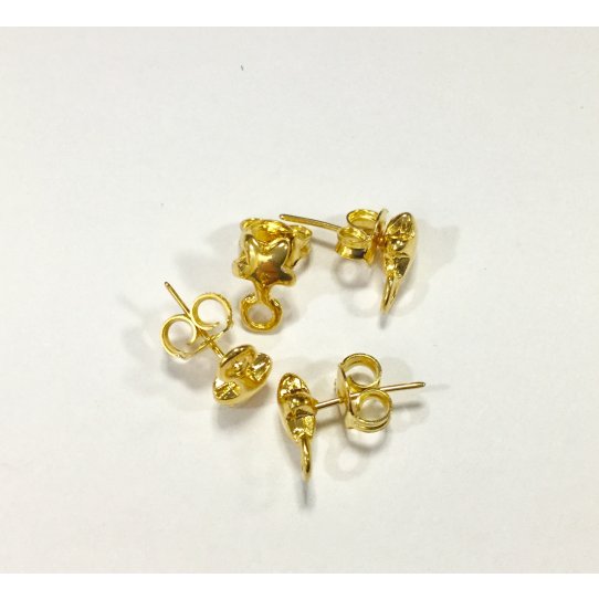 Antique gold star earrings