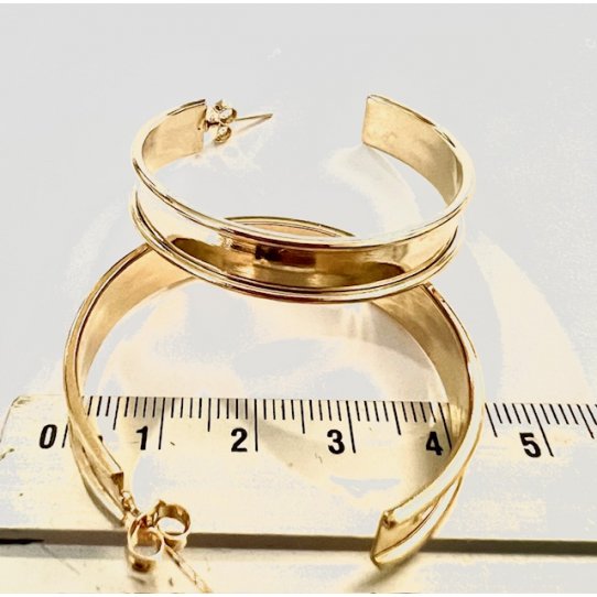 B.O Jonc en laiton doré à l'or fin 24 carat, 4mm diam.