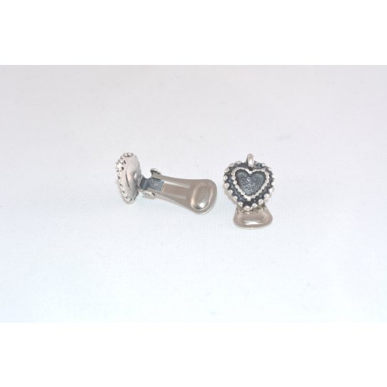 Boucles d'oreille  clips en forme de coeur