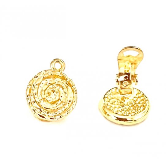 Boucles d'oreilles  clips dor  l'or fin 24 carat