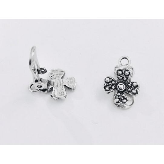 Boucles d'oreilles  clips en forme de fleur