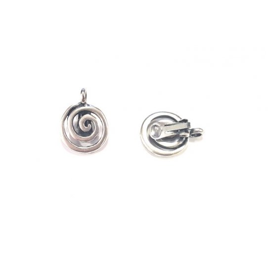 Boucles d'oreilles  clips forme spirale