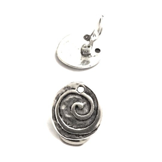 Boucles d'oreilles  clips motif spirale