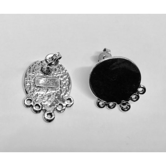 Boucles d'oreilles à clous, en étain pl 10 microns fab. FR