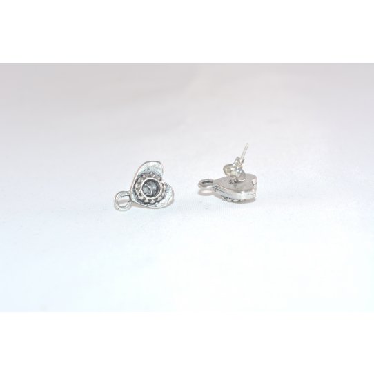 Boucles d'oreilles  clous en forme de coeur