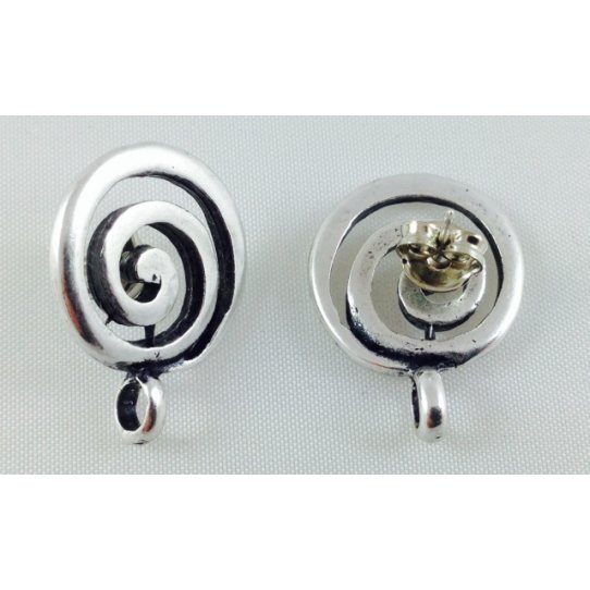 Boucles d'oreilles  clous forme spirale