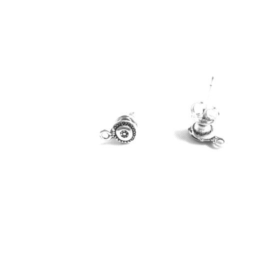 Boucles d'oreilles à clous rond gravé