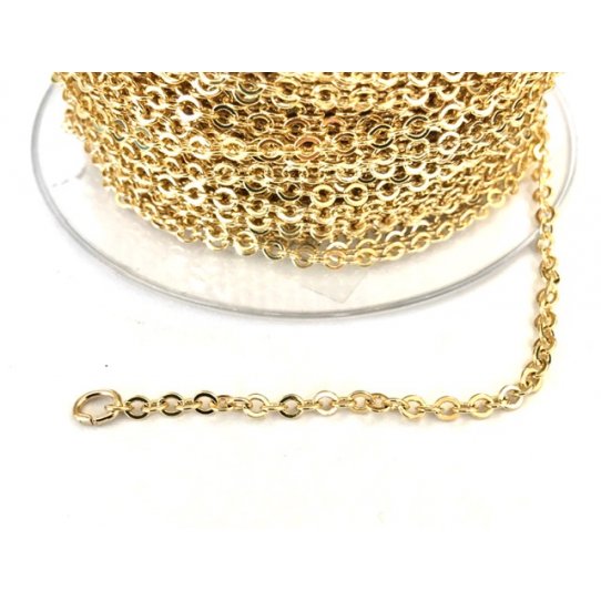 Chaine fine 2.8mm dor  l'or fin 18 carat