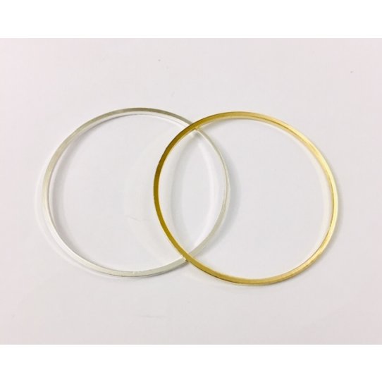Circle of 35mm. Brass Silver plated in France 10 micron