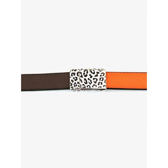 Fermoir aimanté 10mm motif LEOPARD