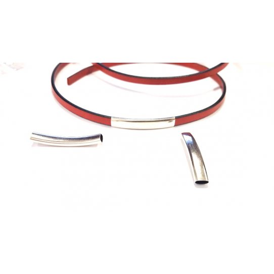 Passant tube pour cuir plat 5mm