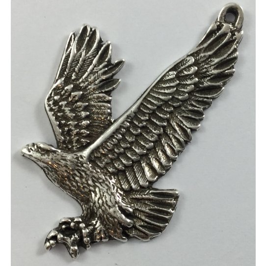 Pendant - eagle silver tin pl