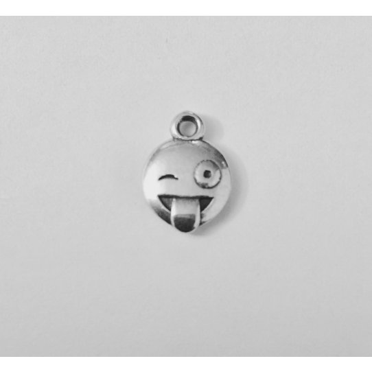 Pendant - moticon2, silver plated pewter