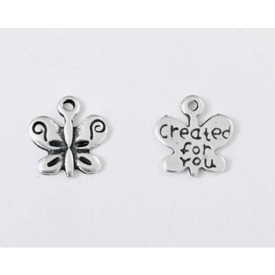 Pendant papillon avec criture  created for you 