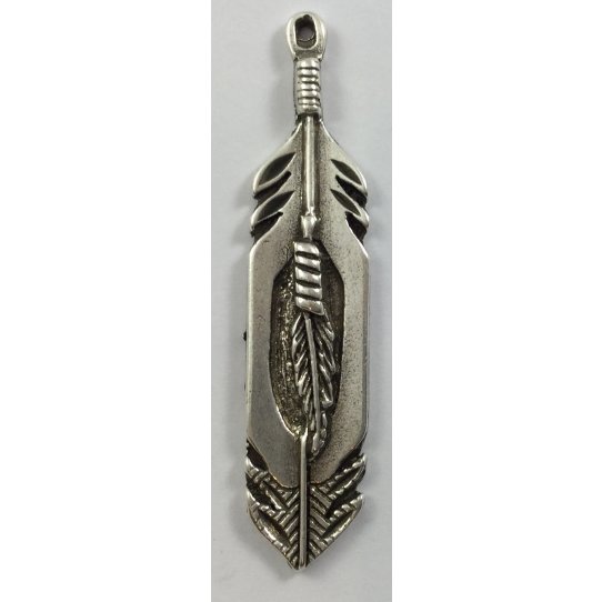 Pendant - plated pewter pen