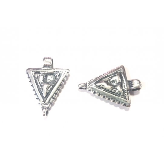 Pendant triangle avec motif abstrait