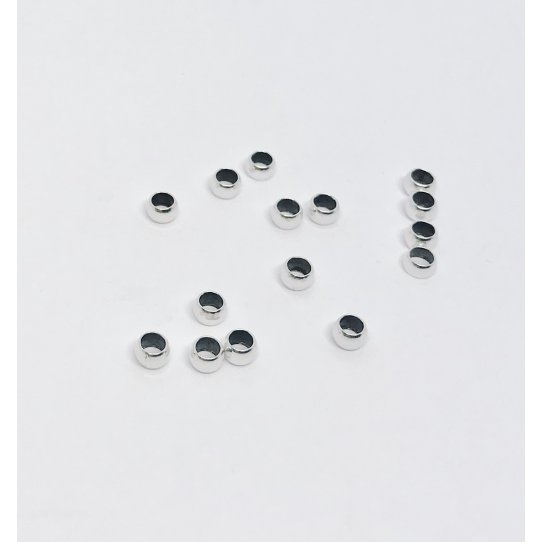 PERLES A ECRASER 2.4 MM argent,arg ant , or rose ou or