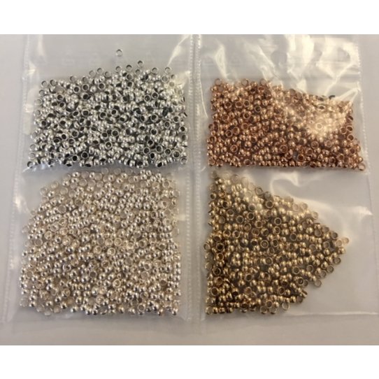 Perles  ecraser 2.80mm trou : 1.10mm-4 couleurs