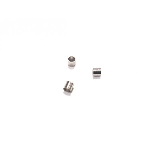 Perles  craser en ACIER 2x2mm diam int 1,7mm 