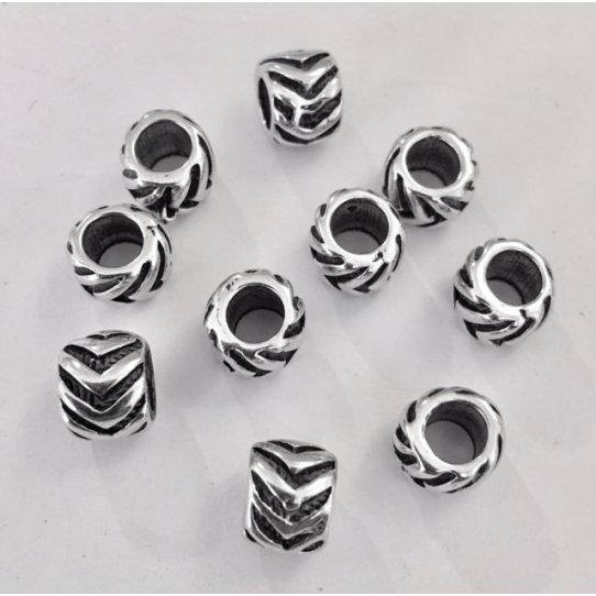 Perles de 8mm chevron trou : 4.60mm