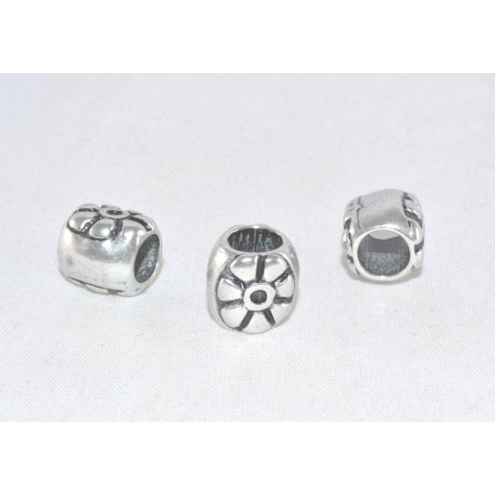 Perles ovale avec motif diam 5mm