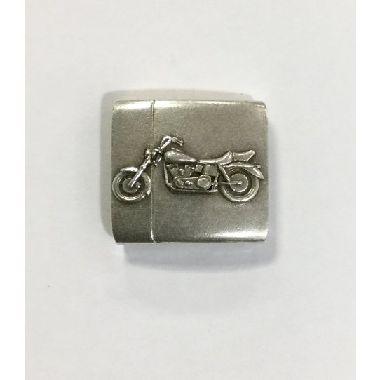 Pewter magnetic clasp 20 mm motorcycle pattern