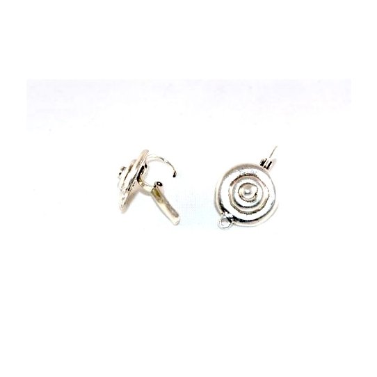 Pewter plated sleeper earrings, french production, 10 microns