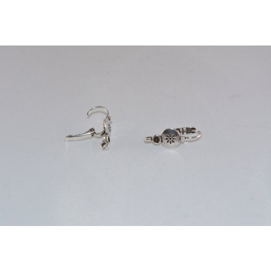 Pewter plated sleeper earrings, French production, 10 microns