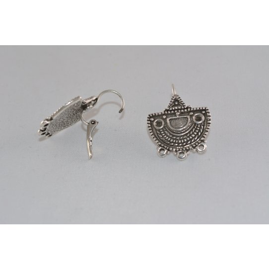 Pewter plated sleeper earrings, French production, 12 microns