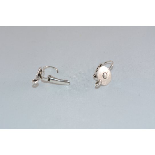 Pewter plated sleeper earrings, French production, 12 microns