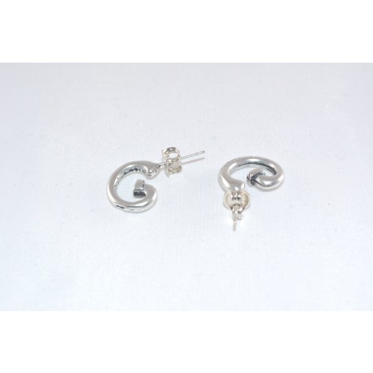 Silver plated half creole Earrings