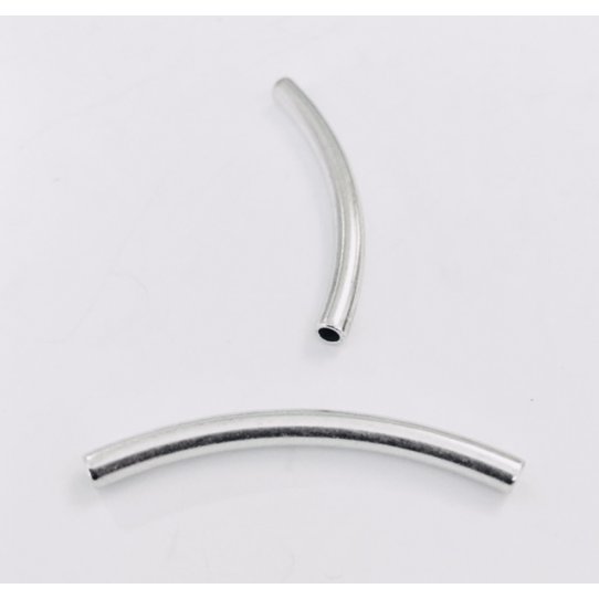 Tube laiton plaqu argent , curv 