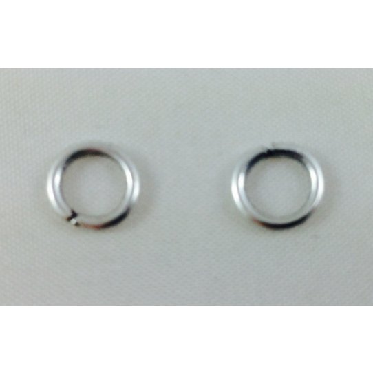 100 plated brass rings antique silver 7mm