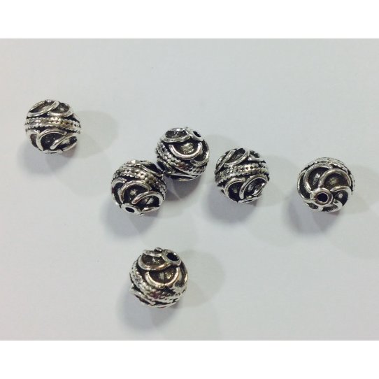 8mm tin beads, French manufacture