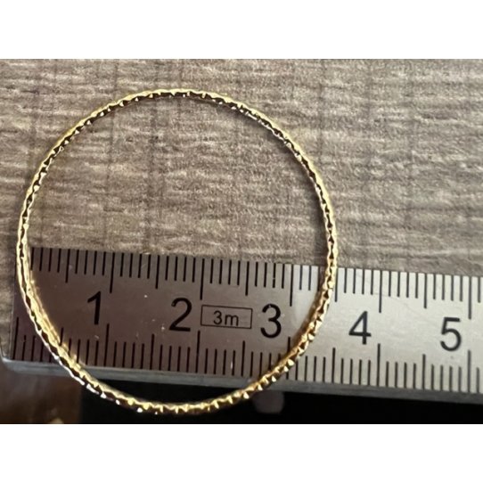 Anneux ciselé 35mm en laiton doré à l'or fin 24 carat 1micron FR