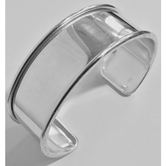 Bangle 20mm Silver Plated 10 MICRON IN FRANCE