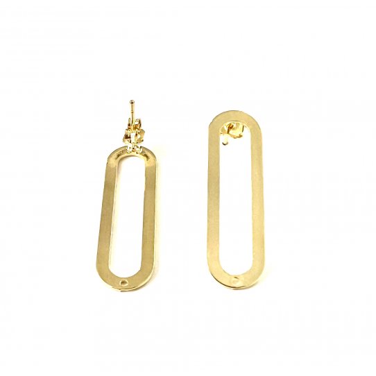 Bo en laiton dor  l'or fin 24 carat  33x9.8mm avec trou 