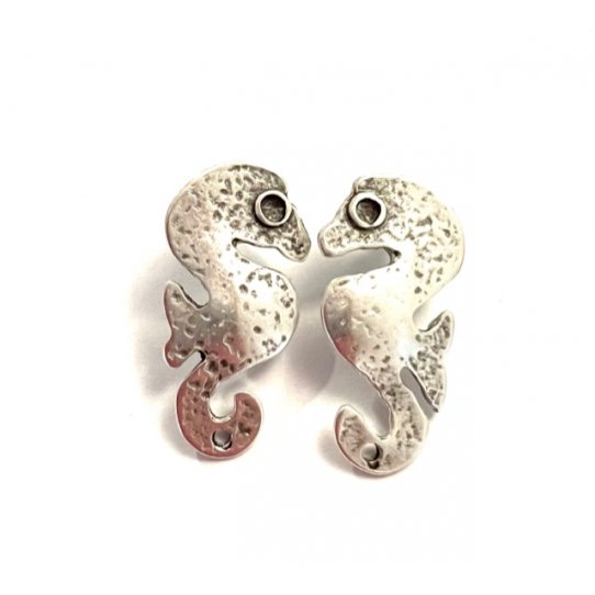 Boucles d'oreille  clous forme hippocampe