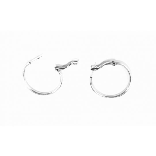 Boucles d'oreille crole en laiton plaqu argent 